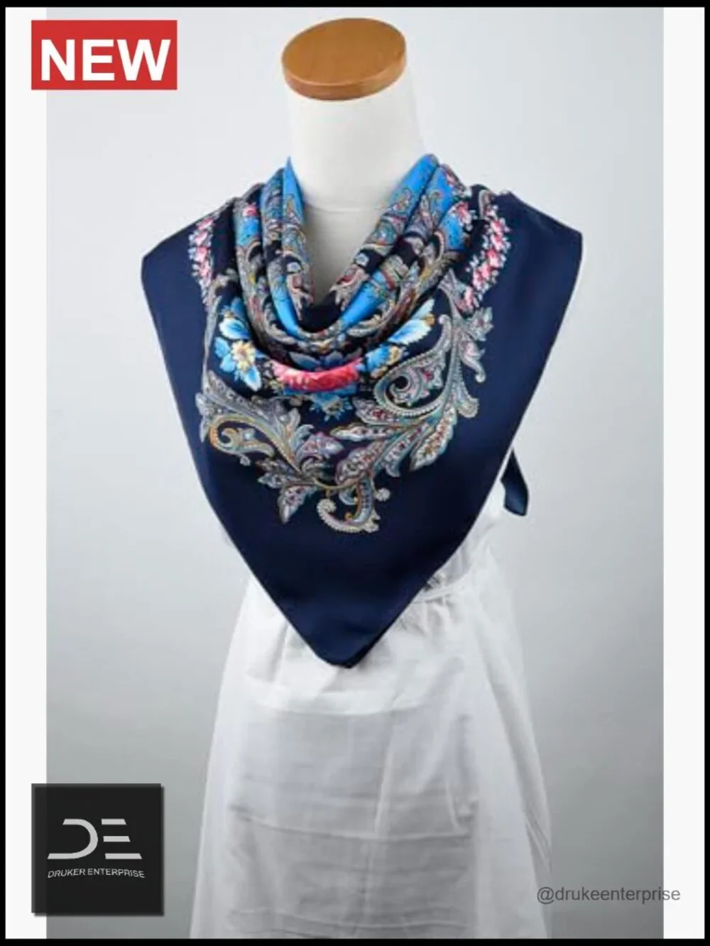 Oversized 40x40 Silk-Feel Satin Square Scarf – Fashion Hair Wrap Bandana